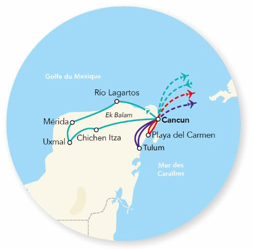 Autotour Sur les routes du Yucatan cancun Mexique