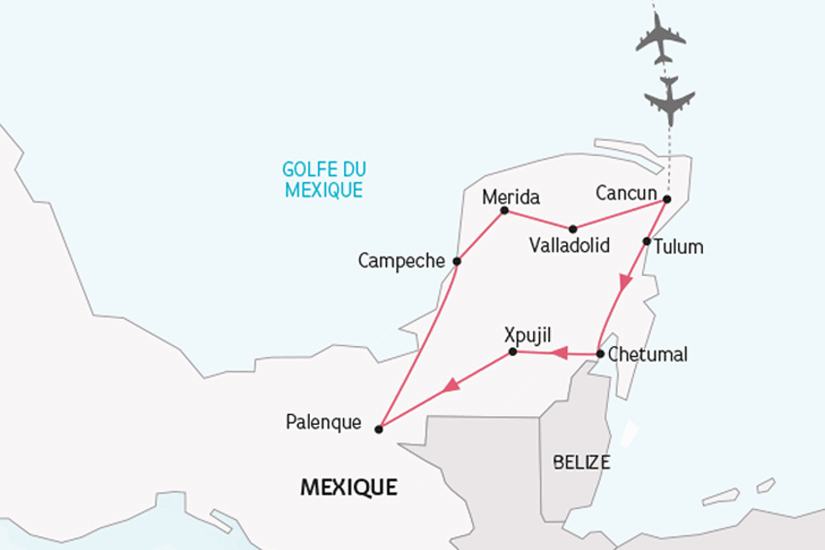 Circuit Le Mexique, Paradis Maya cancun Mexique