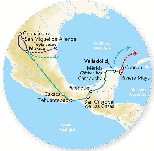 Circuit Splendeurs du Mexique - Spécial Fête des morts & Extension Cancun Hôtel mexico Mexique