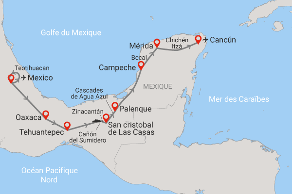 Circuit Splendeurs du Mexique 2023 mexico Mexique