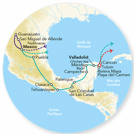 Circuit Douceurs du Mexique & extension Cancun hôtel - Limité à 28 pers. mexico Mexique