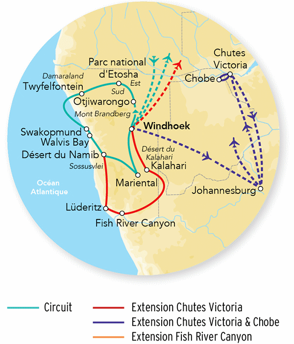Circuit Merveilles de Namibie & Séjour Fish River Canyon & Victoria Falls - 2026 windhoek Namibie