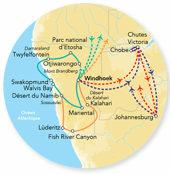 Circuit Splendeurs de Namibie & Extension Fish River Canyon & Chutes Victoria - Limité à 22 pers. windhoek Namibie