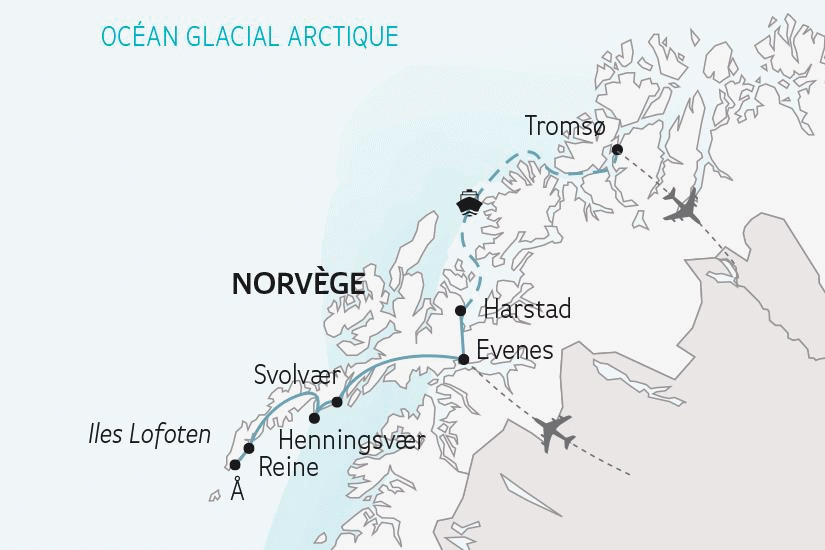 Circuit Cap sur la Norvège Arctique evenes Norvege