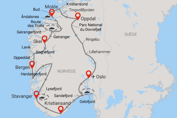 Circuit Magie des Fjords oslo Norvege