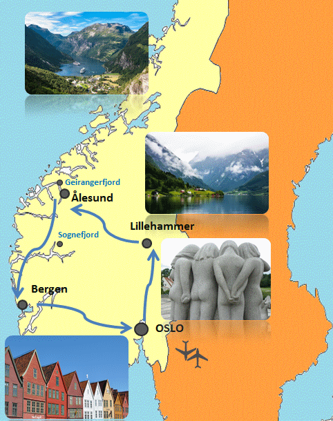 Circuit Petit Tour entre Fjords et Trolls oslo Norvege