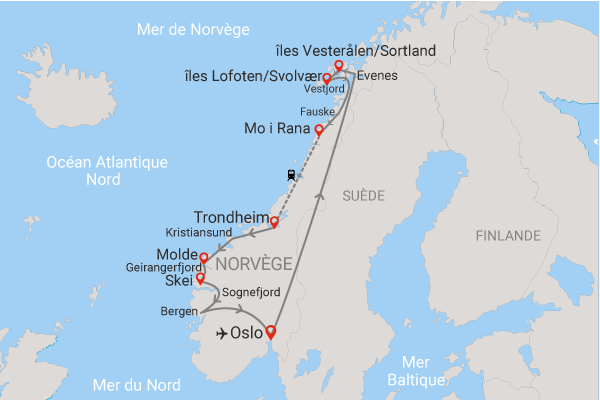 Circuit Des îles Lofoten aux grands fjords de Norvège oslo Norvege