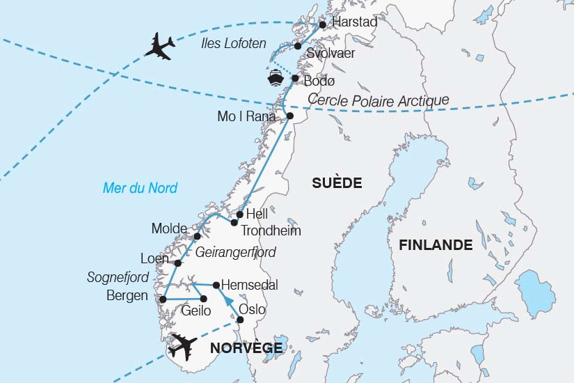 Circuit Majestueux Fjords et îles Lofoten oslo Norvege