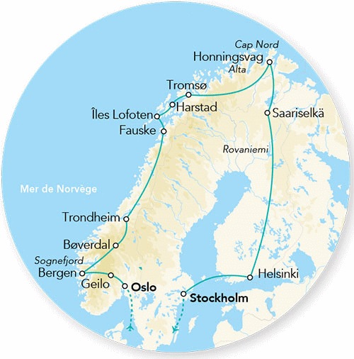 Circuit Merveilles de la Scandinavie oslo Norvege