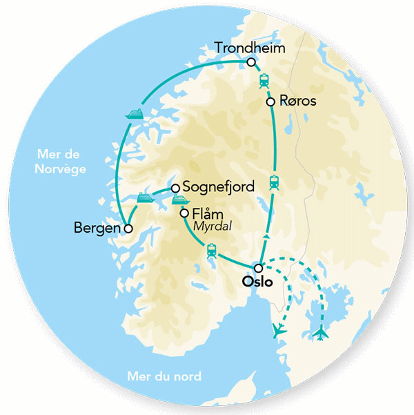 Circuit Merveilles des Fjords & Croisiere cotiere Oslo Norvege