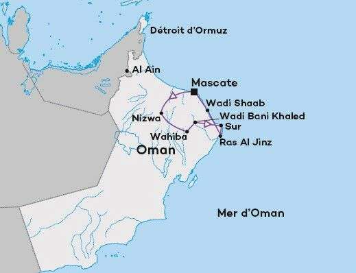 Circuit A la rencontre d'Oman mascate Oman
