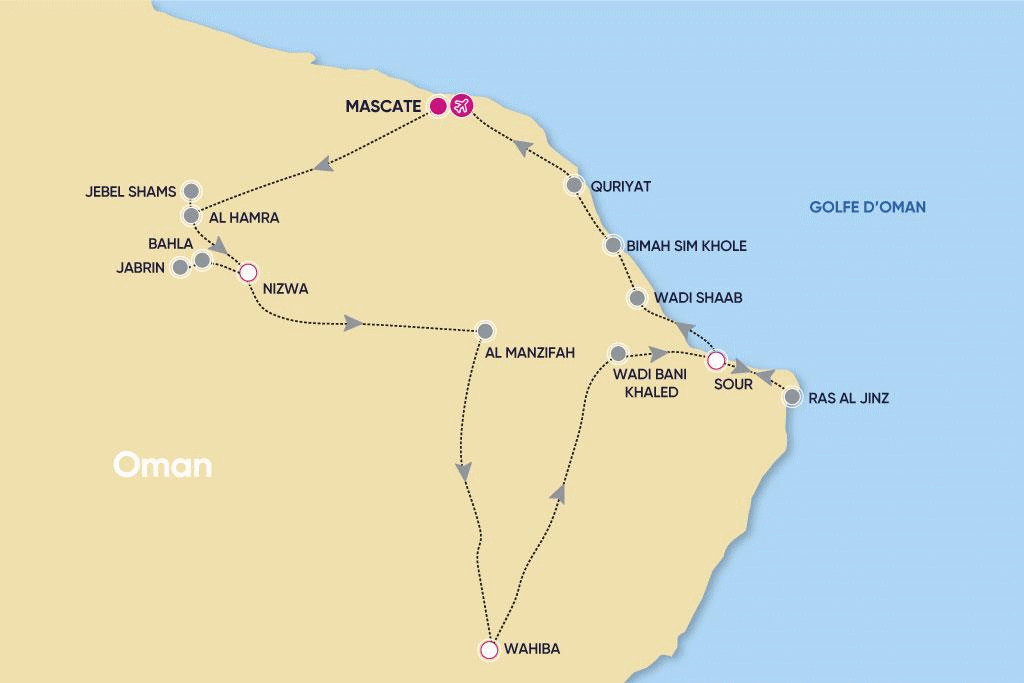 Circuit A la découverte d'Oman mascate Oman