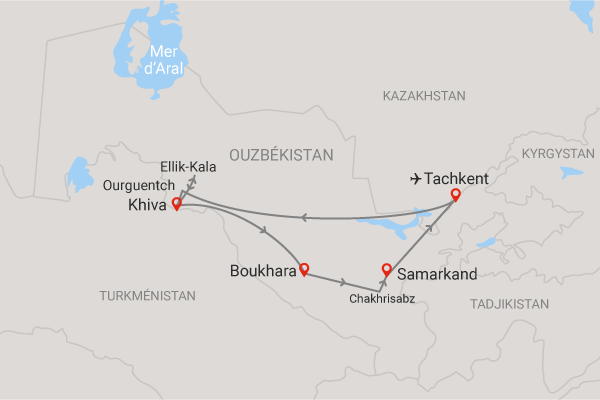 Circuit Sur la route de la soie en privatif tashkent Ouzbekistan