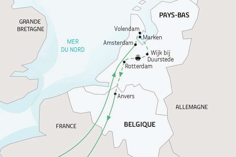 Croisière La Hollande, au temps des tulipes amsterdam Pays Bas
