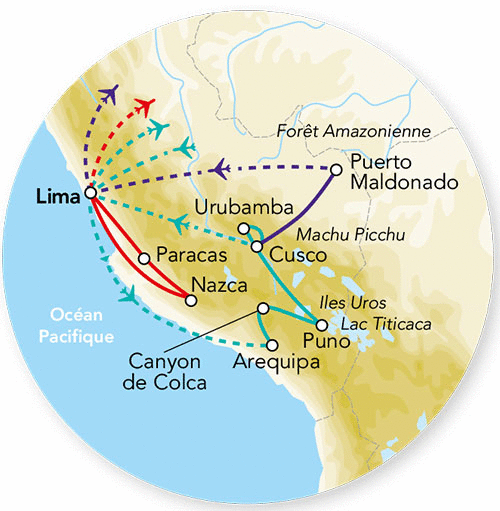 Circuit Explorations du Pérou et Extensions Nazca lima Perou