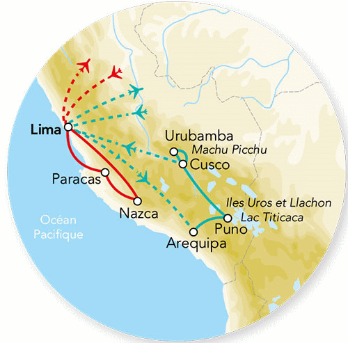 Circuit Splendeurs du Pérou + extension Nazca lima Perou