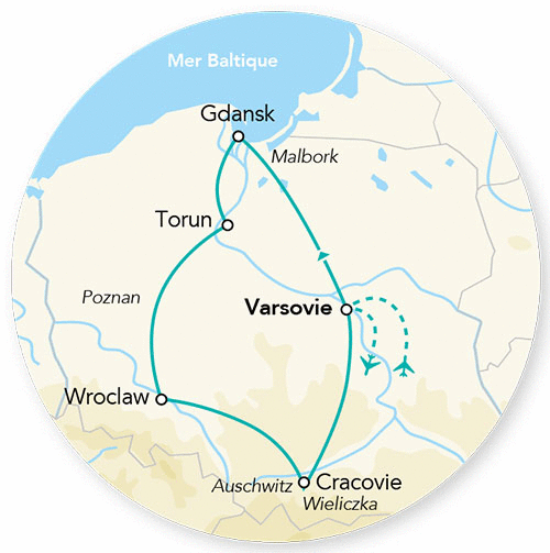 Circuit Douceurs de Pologne varsovie Pologne