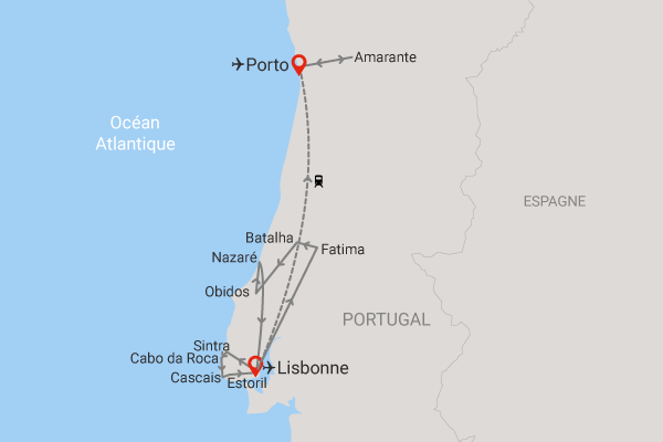 Circuit Voyage en liberté, de Lisbonne à Porto en train 7 nuits lisbonne Portugal