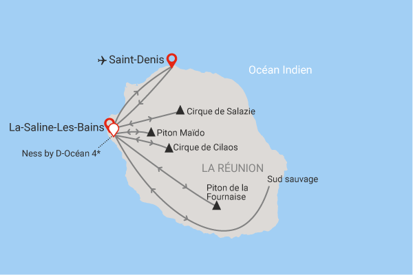 Circuit Intense Réunion, logement au Ness by D-Océan la_saline_les_bains Reunion