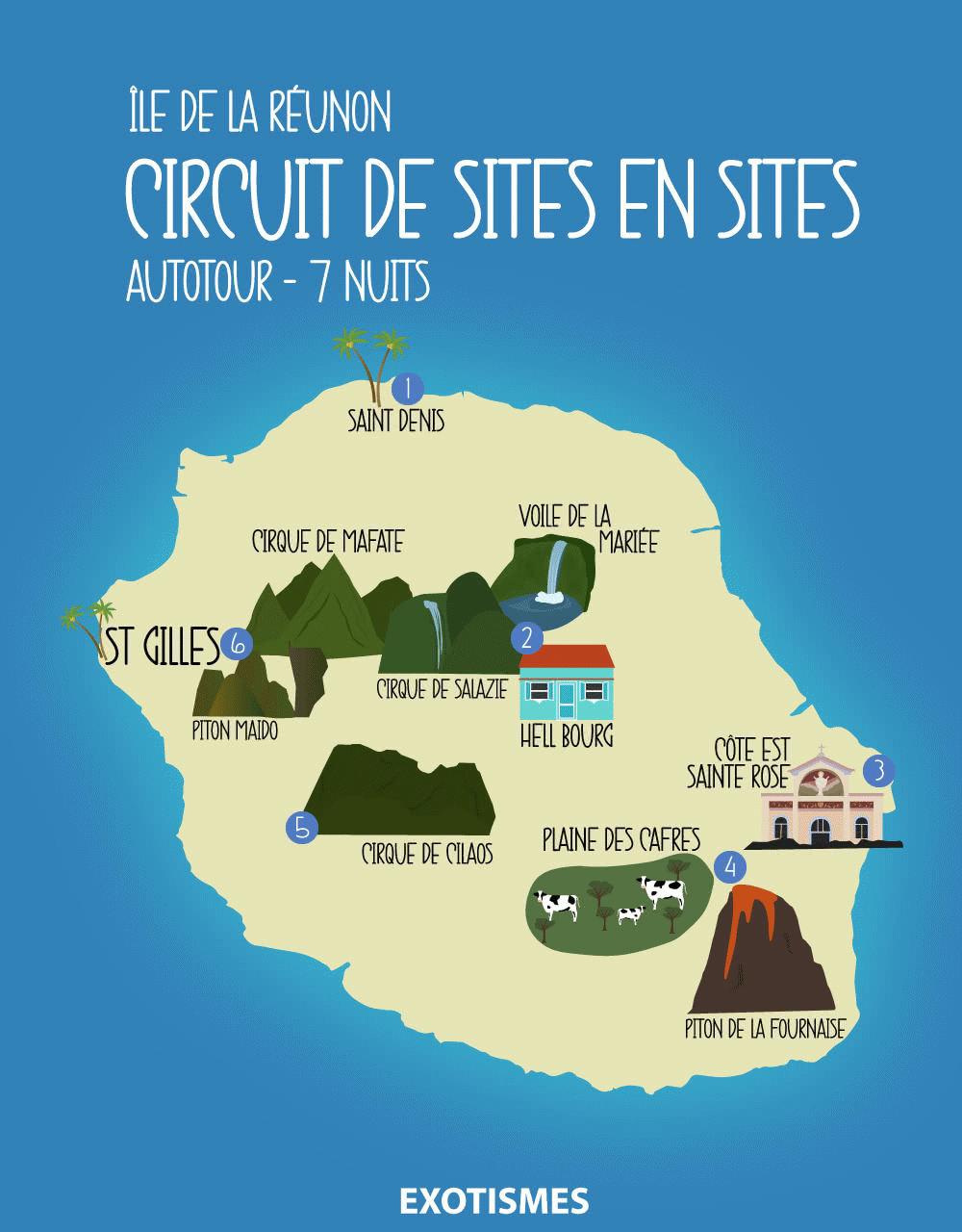 Autotour De Sites en Sites Confort : 12 Nuits saint_denis Reunion