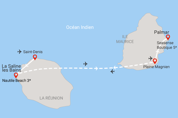 Combiné hôtels Douceurs de l'Océan Indien (Nautile 3* & Seasense saint_denis Reunion