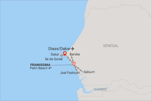 Circuit Sénégal, entre savane et plage du Framissima Palm Beach dakar Senegal