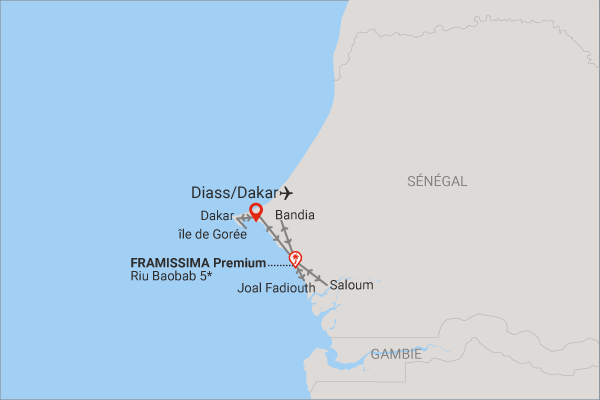 Circuit Sénégal, entre savane et plage du Framissima Riu Baobab dakar Senegal