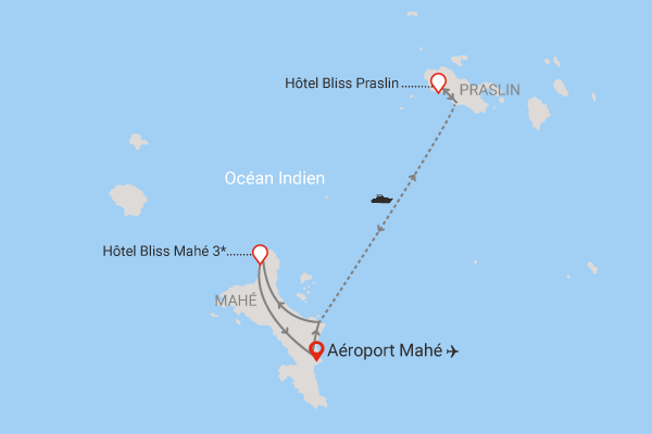 Combiné hôtels Bliss Praslin (4 nuits) & Bliss Mahé (3 nuits) mahe Seychelles