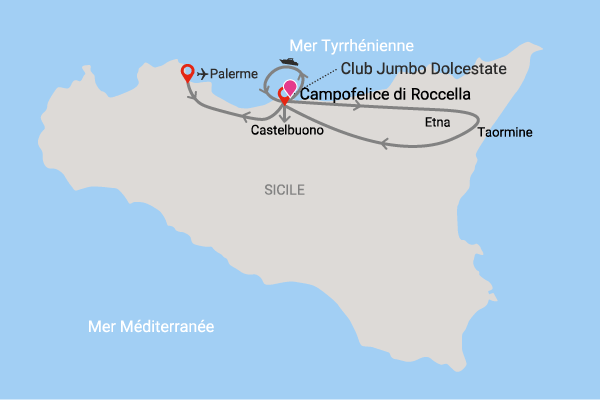 Circuit Mémoires de Sicile, logement au Jumbo Dolcestate campofellice_di_rocella Sicile et Italie du Sud