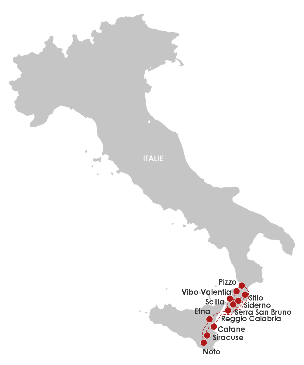 Circuit Accompagné en Sicile & Calabre catane Sicile et Italie du Sud