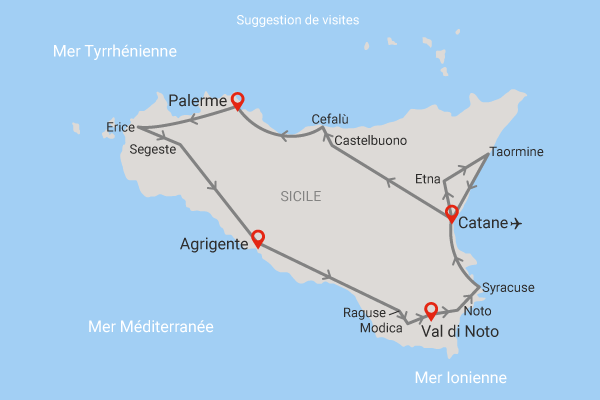 Autotour Routes siciliennes en liberté, arrivée Catane catane Sicile et Italie du Sud