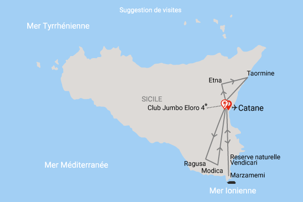 Circuit Sicile orientale, logement au Jumbo Eloro catane Sicile et Italie du Sud