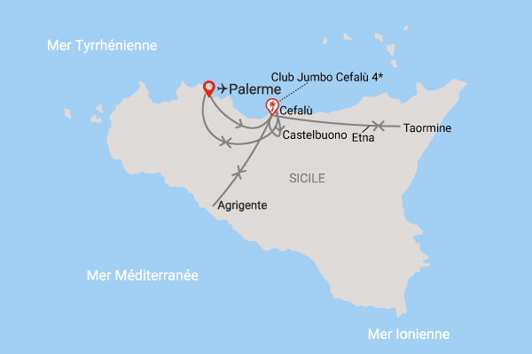 Circuit Sicile magique, logement au Jumbo Cefalù cefalu Sicile et Italie du Sud