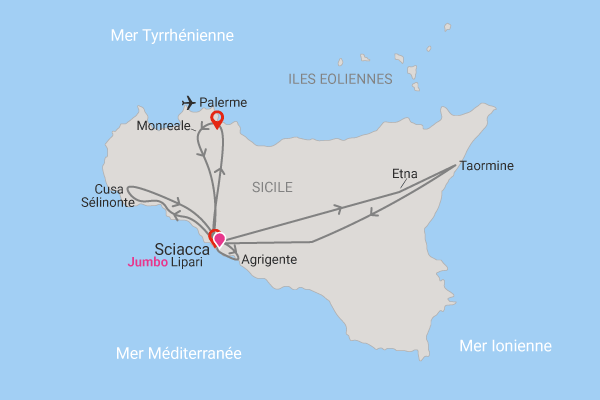 Circuit Merveilles de Sicile, logement au Jumbo Lipari palerme Sicile et Italie du Sud