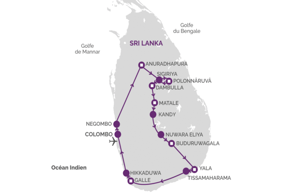 Circuit Beautés cinghalaises du Nord au Sud colombo Sri Lanka