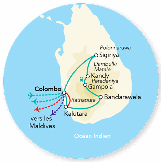 Circuit Splendeurs du Sri Lanka & Extension Fihalhohi Island - Limité à 28 pers. colombo Sri Lanka