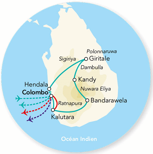 Circuit Splendeurs du Sri Lanka & Extension Kalutara Colombo Sri Lanka