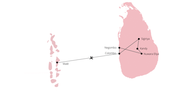 Combiné circuit et hôtel Des merveilles du Sri Lanka 5* aux plages des Maldives en privatif colombo Sri Lanka