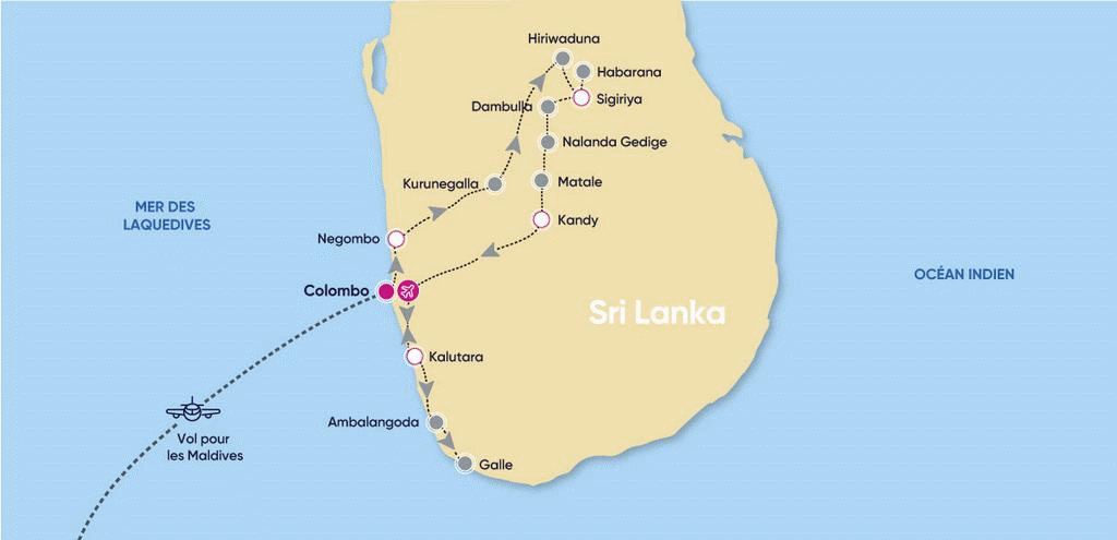 Combiné circuit et hôtel Incontournables du Sri Lanka & plages des Maldives : Canareef Resort colombo Sri Lanka