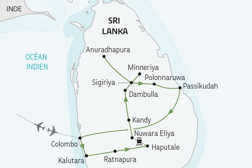 Circuit Sri Lanka, pays de l'Or Vert colombo Sri Lanka