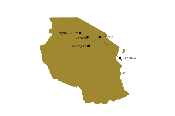 Circuit De la Savane Africaine à l'île aux Epices, plages de Pingwe en Privatif arusha Tanzanie