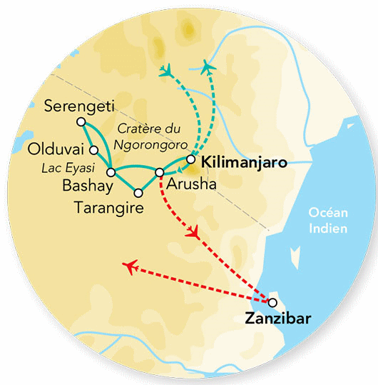 Circuit Merveilles de Tanzanie et Extension Zanzibar kilimanjaro Tanzanie