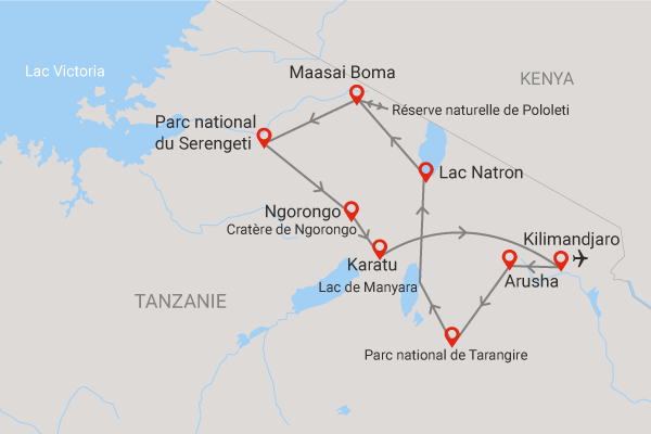 Circuit Safari entre grands parcs et lacs du nord de la Tanzanie kilimanjaro Tanzanie