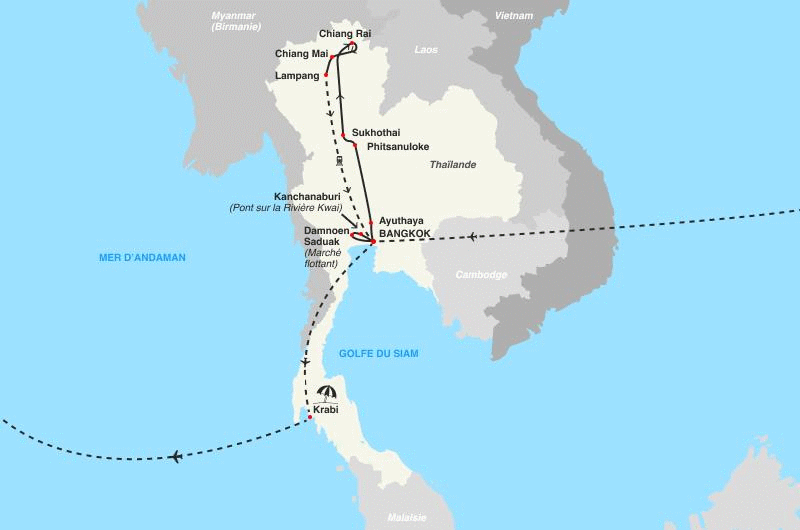 Circuit Coralia Les Perles Du Siam & Détente Au ShellSea Krabi bangkok Thailande