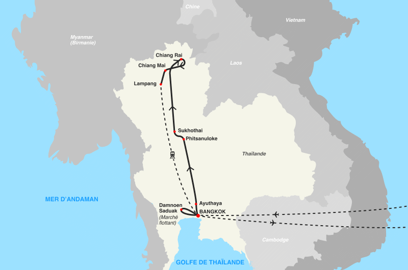 Circuit Coralia Les Perles Du Siam - Avec vols Air France bangkok Thailande
