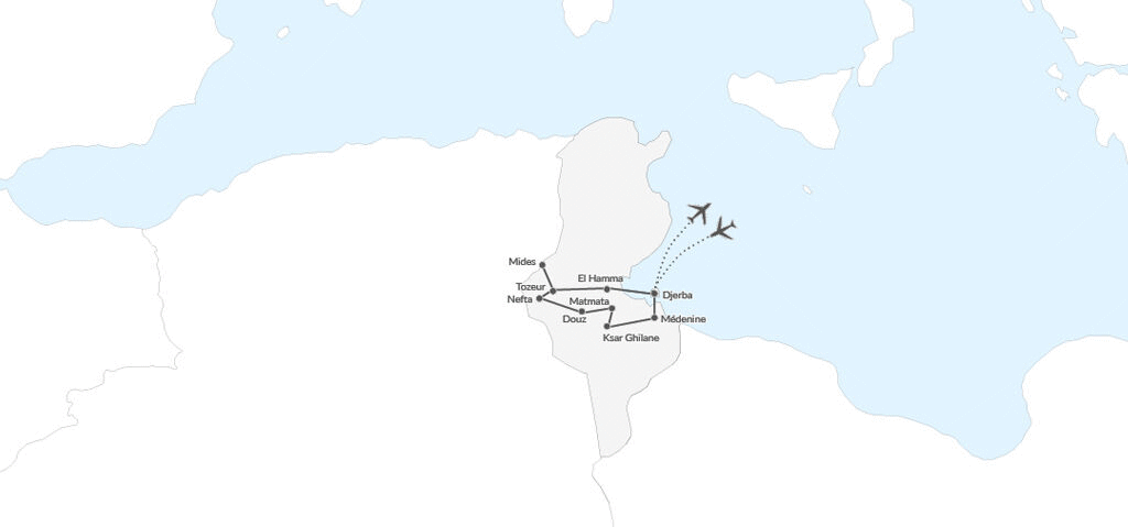 Circuit La Saharienne entre nous - privatif djerba Tunisie