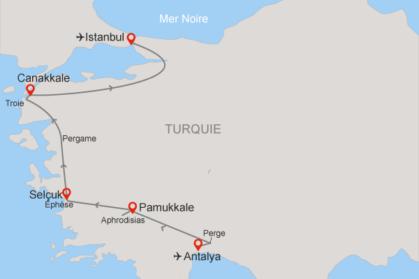 Circuit Richesses de l'Ouest de la Turquie E26 antalya Turquie