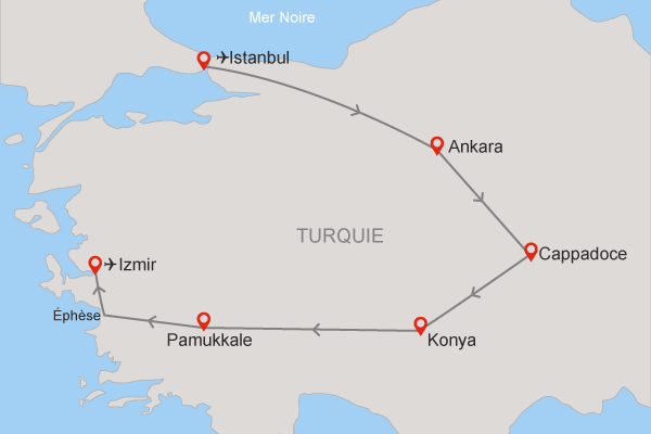 Circuit La Turquie Légendaire (retour depuis Izmir) istanbul Turquie