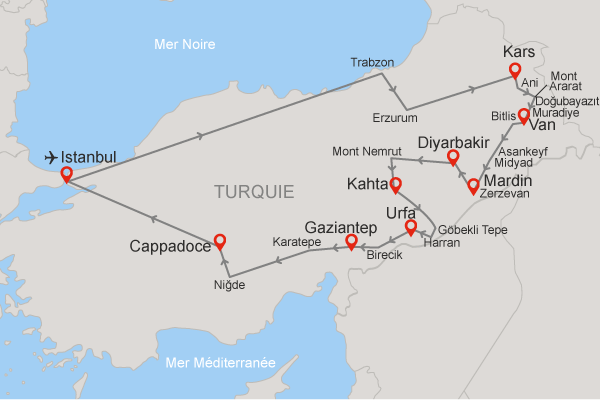 Circuit Sites enchanteurs de la Turquie de l'Est istanbul Turquie