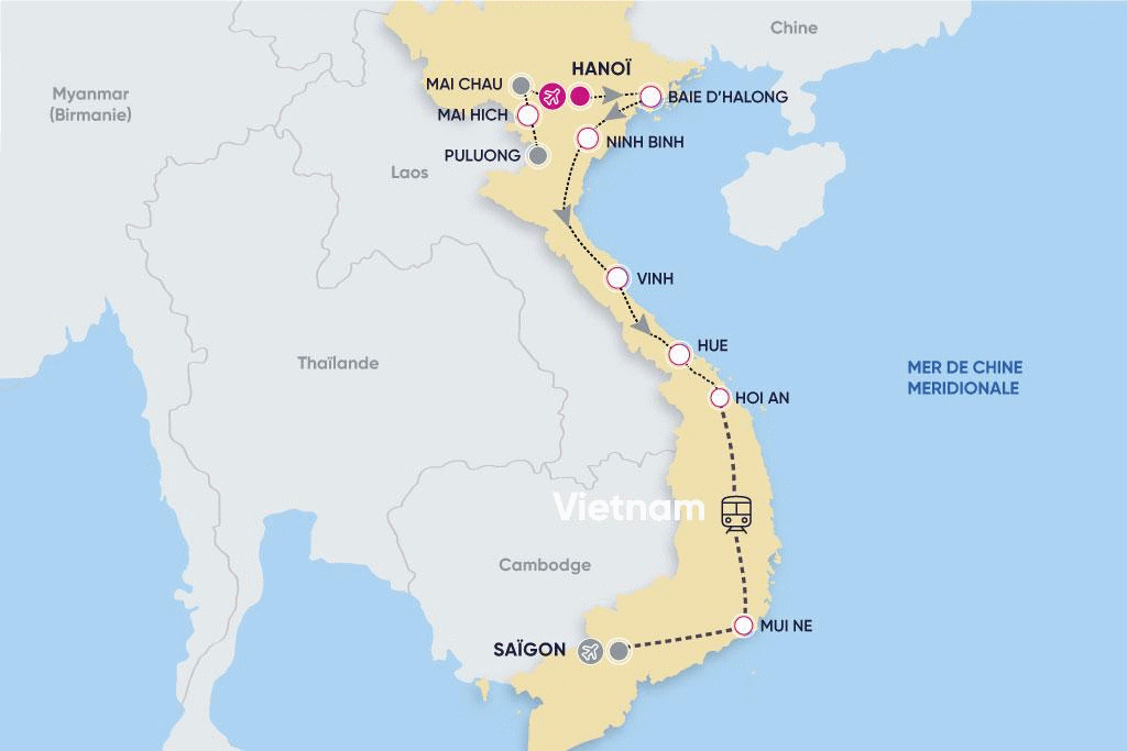 Circuit Paysages Majestueux du Nord au Centre du Vietnam et plage hanoi Vietnam